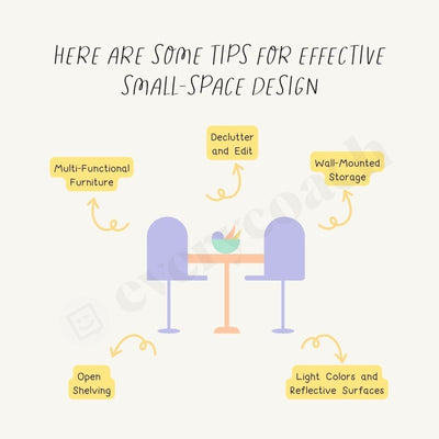 Here Are Some Tips For Effective Small Space Design Instagram Post Canva Template