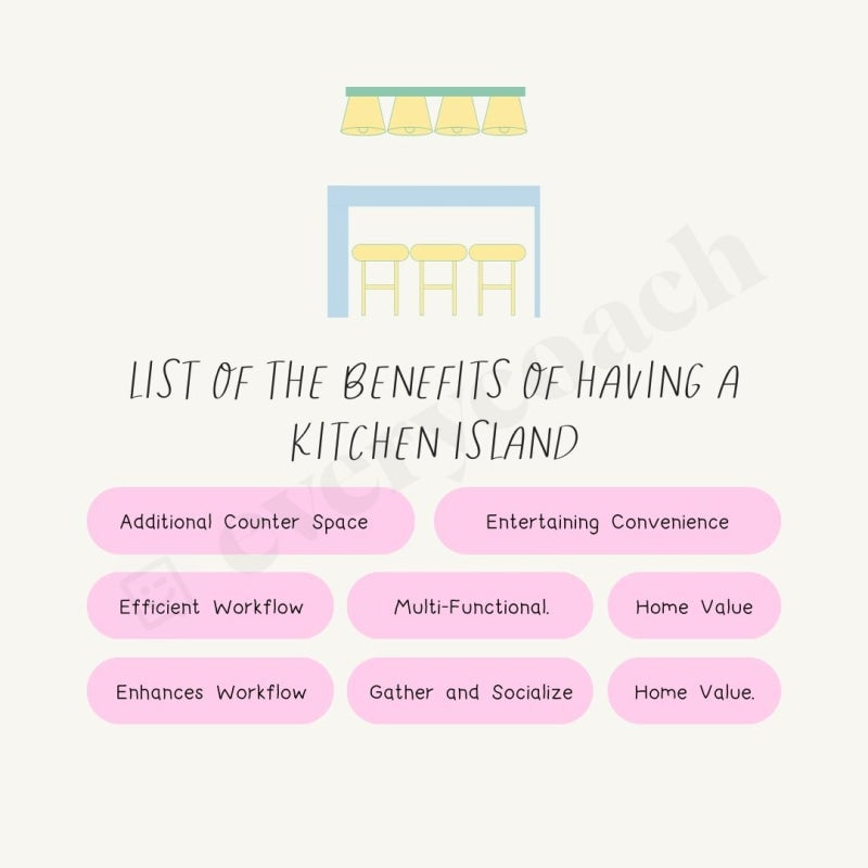 List Of The Benefits Of Having A Kitchen Island Instagram Post Canva T ...