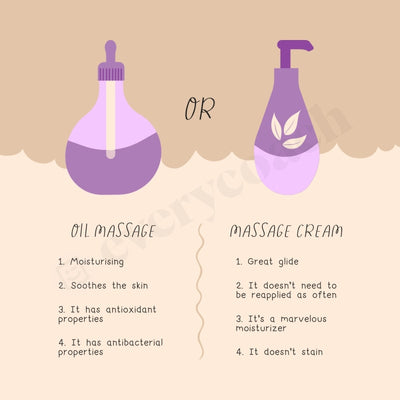 Oil Massage Or Cream Instagram Post Canva Template