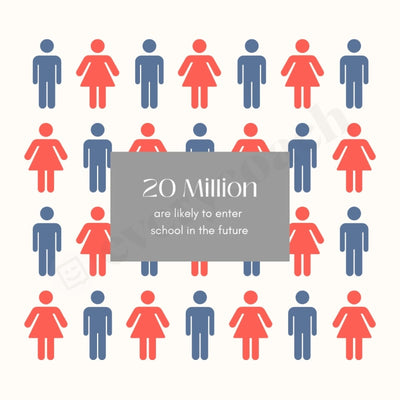 20 Million Are Likely To Enter School In The Future Instagram Post Canva Template