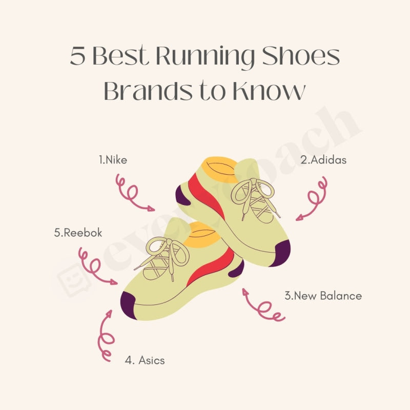 5 Best Running Shoes Brands to Know Instagram Post Canva Template everycoach