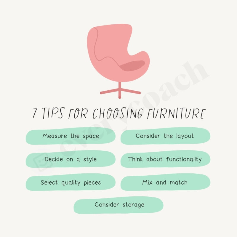 7 Tips For Choosing Furniture Instagram Post Canva Template everycoach