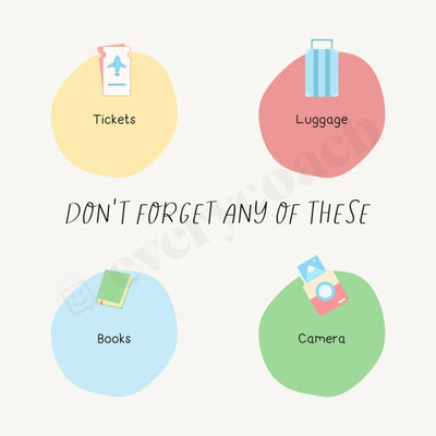 Dont Forget Any Of These Instagram Post Canva Template