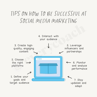 Tips On How To Be Successful At Social Media Marketing Instagram Post Canva Template
