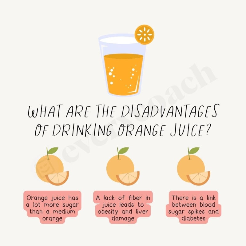 What Are the Disadvantages of Drinking Orange Juice? Instagram Post Ca