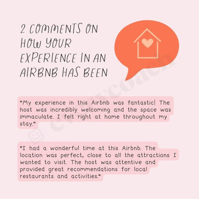 2 Comments On How Your Experience In An Airbnb Has Been Instagram Post Canva Template