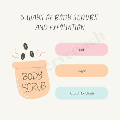 3 Ways Of Body Scrubs And Exfoliation Instagram Post Canva Template