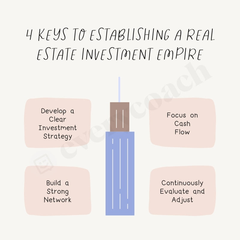 4 Keys To Establishing A Real Estate Investment Empire Instagram Post Canva Template