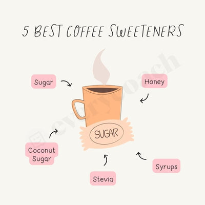 5 Best Coffee Sweeteners Instagram Post Canva Template