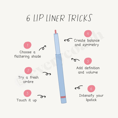 6 Lip Linner Tricks Instagram Post Canva Template