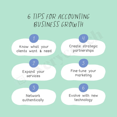 6 Tips For Accounting Business Growth Instagram Post Canva Template