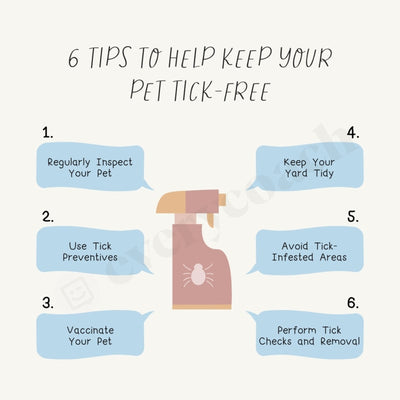 6 Tips To Help Keep Your Pet Tick Free Instagram Post Canva Template