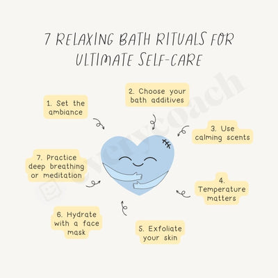7 Relaxing Bath Rituals For Ultimate Self-Care Instagram Post Canva Template
