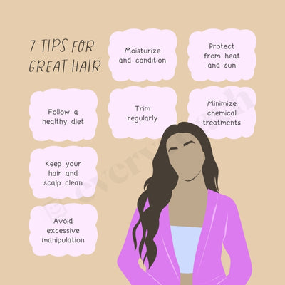 7 Tips For Great Hair Instagram Post Canva Template