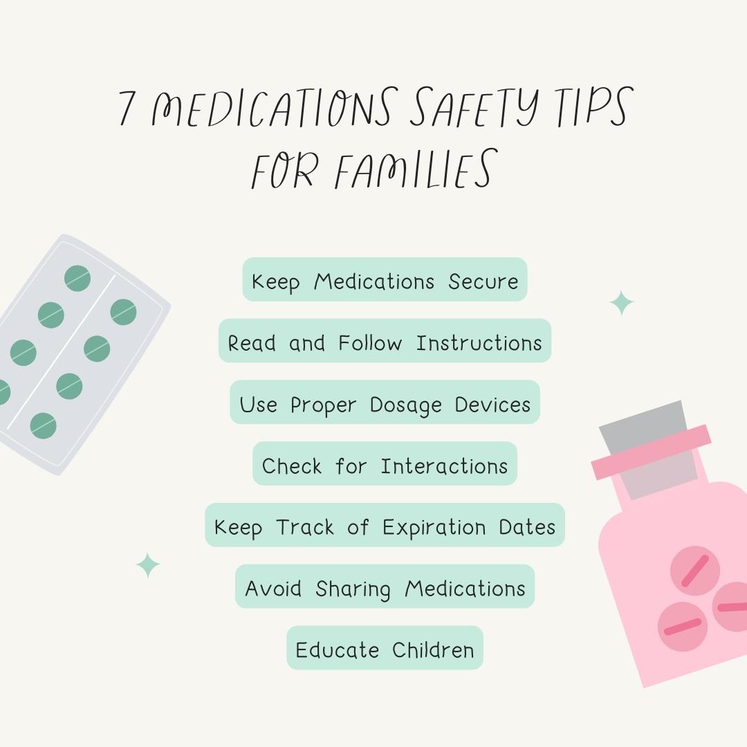 7 Medications Safety Tips For Families Instagram Post Canva Template ...