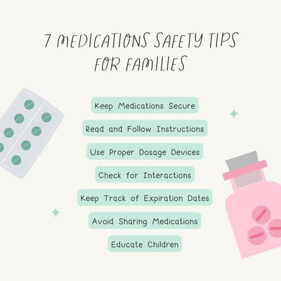 7 Medications Safety Tips For Families Instagram Post Canva Template