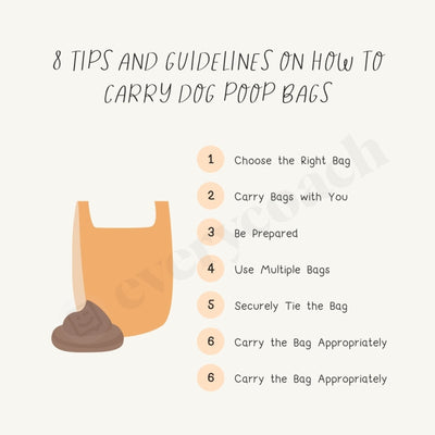 8 Tips And Guidelines On How To Carry Dog Poop Bags Instagram Post Canva Template