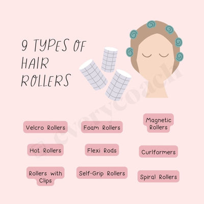9 Types Of Hair Rollers Instagram Post Canva Template