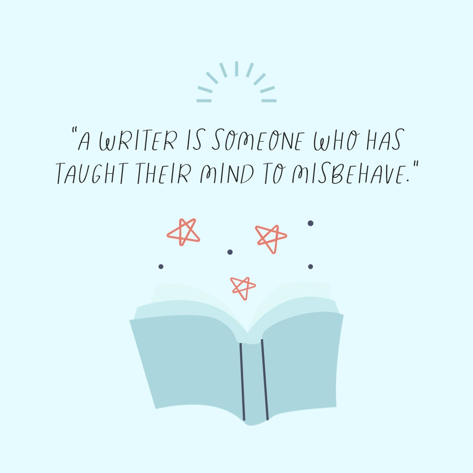 A Writer Is Someone Who Has Taught Their Mind To Misbehave Instagram Post Canva Template