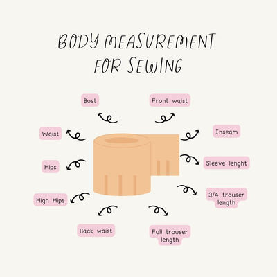 Body Measurement For Sewing S07172301 Instagram Post Canva Template