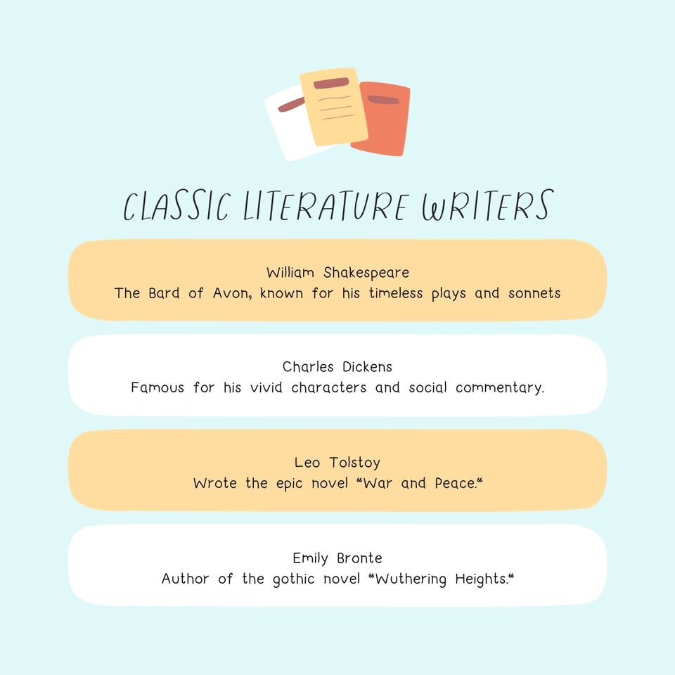 Classic Literature Writers Instagram Post Canva Template