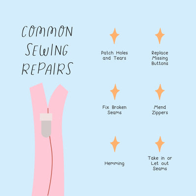 Common Sewing Repairs Instagram Post Canva Template