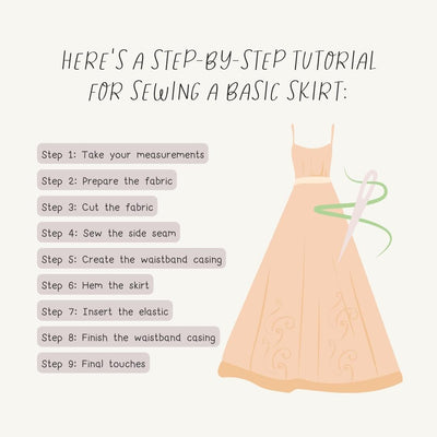 Heres A Step By Step Tutorial For Sewing A Basic Skirt Instagram Post Canva Template