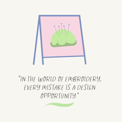 In The World Of Embroidery Every Mistake Is A Design Opportunity Instagram Post Canva Template