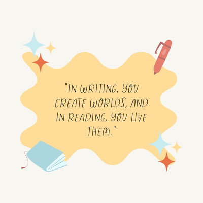 In Writing You Create Worlds And In Reading You Live Them Instagram Post Canva Template