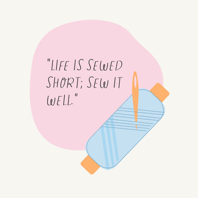 Life Is Sewed Short Sew It Well Instagram Post Canva Template