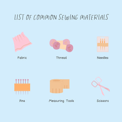 List Of Common Sewing Materials Instagram Post Canva Template