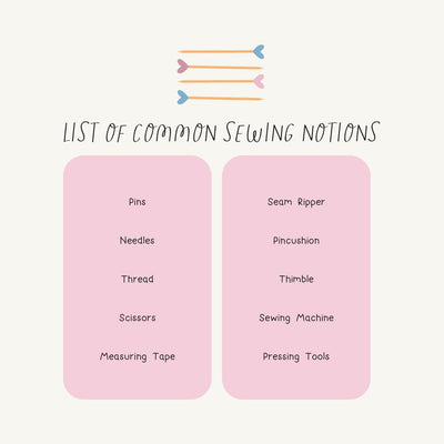 List Of Common Sewing Notions Instagram Post Canva Template