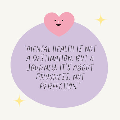 Mental Health Is Not A Destination But A Journey Its About Progress Not Perfection Instagram Post Canva Template