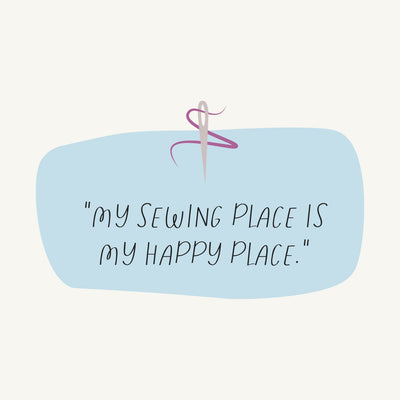 My Sewing Place Is My Happy Place Instagram Post Canva Template