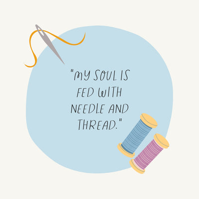 My Soul Is Fed With Needle And Thread Instagram Post Canva Template