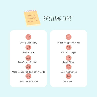 Spelling Tips Instagram Post Canva Template