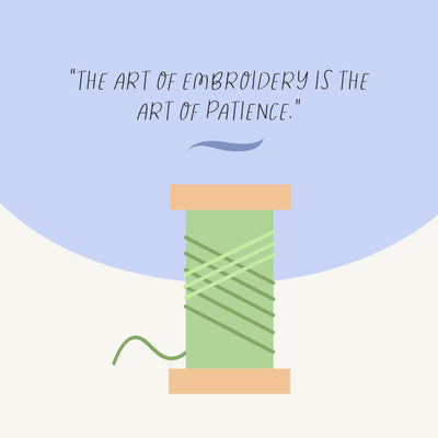 The Art Of Embroidery Is The Art Of Patience Instagram Post Canva Template