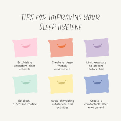 Tips For Improving Your Sleep Hygiene Instagram Post Canva Template