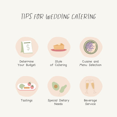 Tips for wedding catering Instagram Post Canva Template