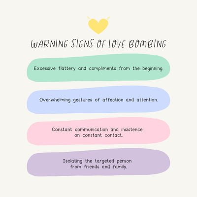 Warning Signs Of Love Bombing Instagram Post Canva Template