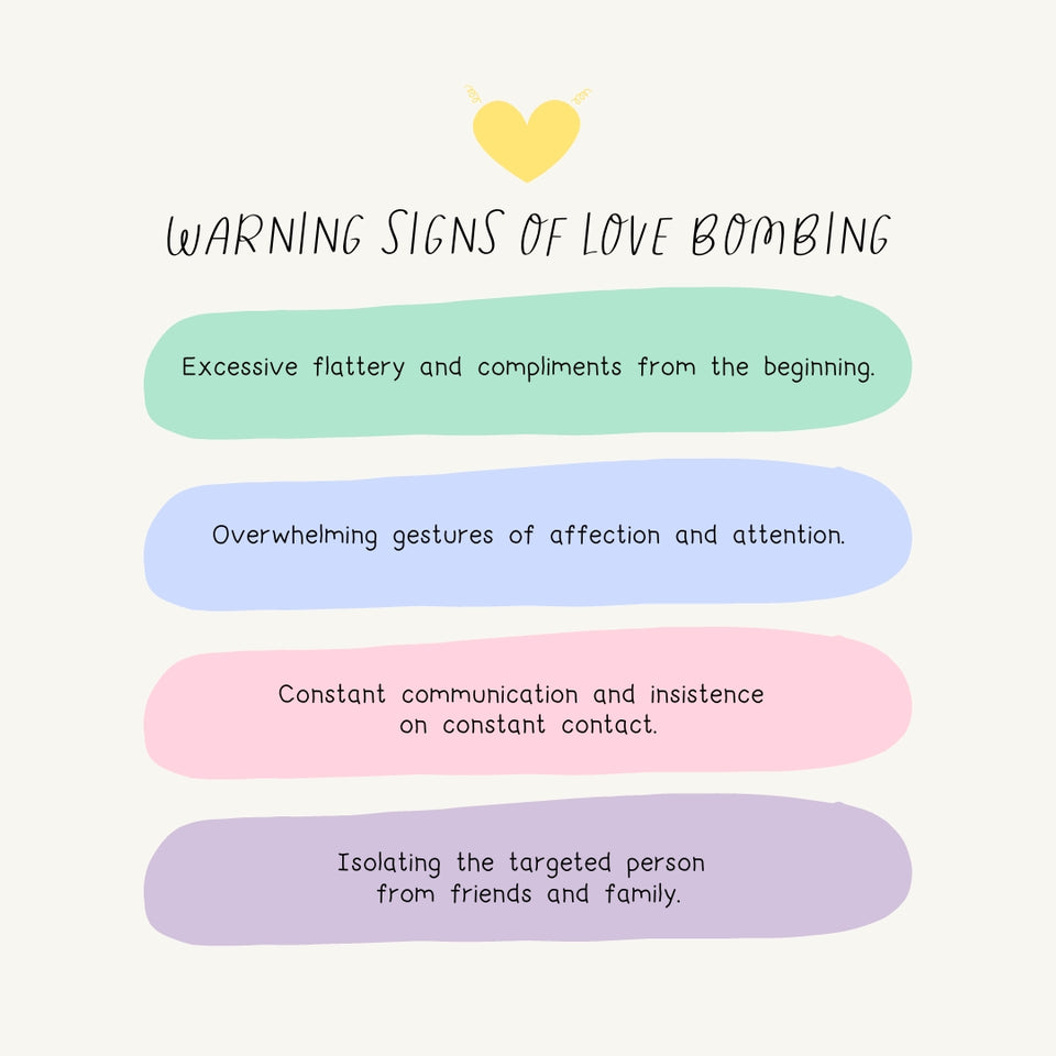 Warning Signs Of Love Bombing Instagram Post Canva Template
