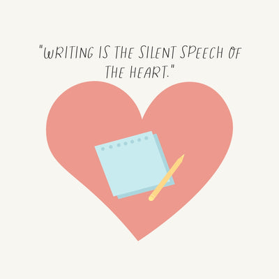 Writing Is The Silent Speech Of The Heart Instagram Post Canva Template
