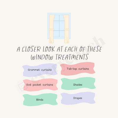 A Closer Look At Each Of These Window Treatments S08282301 Instagram Post Canva Template
