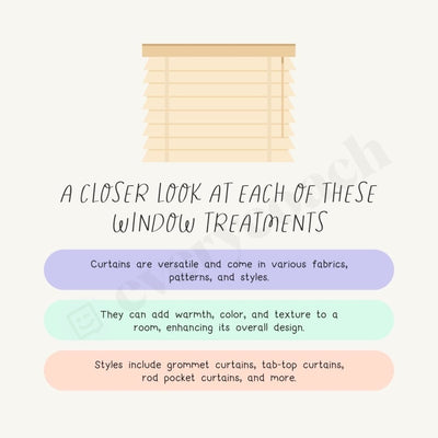 A Closer Look At Each Of These Window Treatments S08282302 Instagram Post Canva Template