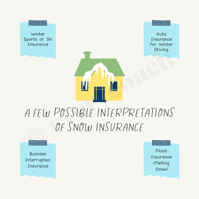 A Few Possible Interpretations Of Snow Insurance Instagram Post Canva Template
