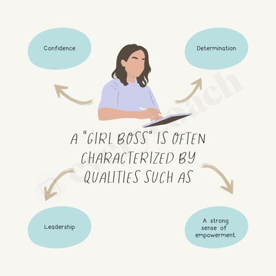 A Girl Boss Is Often Characterized By Qualities Such As Instagram Post Canva Template