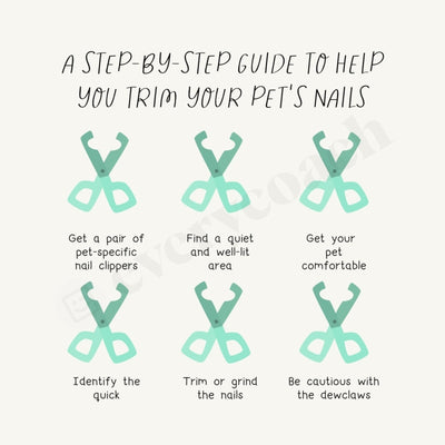 A Step By Guide To Help You Trim Your Pets Nails Instagram Post Canva Template