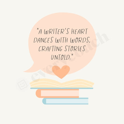 A Writers Heart Dances With Words Crafting Stories Untold Instagram Post Canva Template