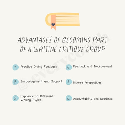 Advantages Of Becoming Part A Writing Critique Group Instagram Post Canva Template