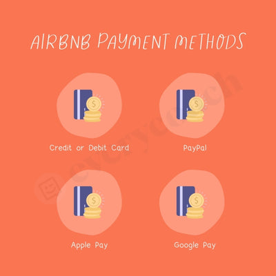 Airbnb Payment Methods Instagram Post Canva Template